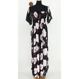 lulus melora black sleeveless maxi dress NWT) Lulus Melora Black Sleeveless Maxi Dress black size S